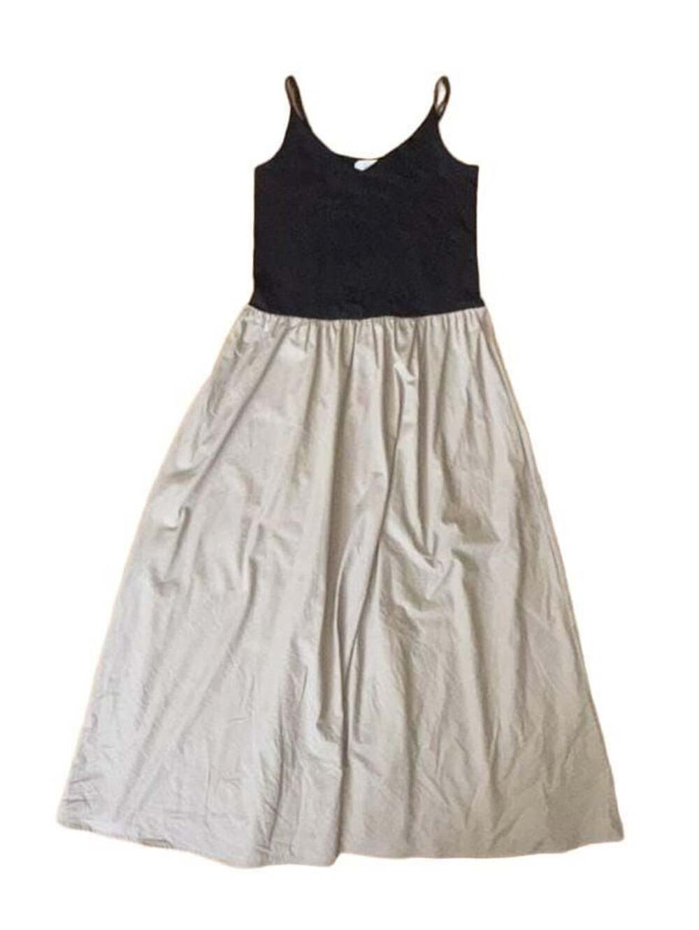WAYF Black and Beige Midi Dress Size M